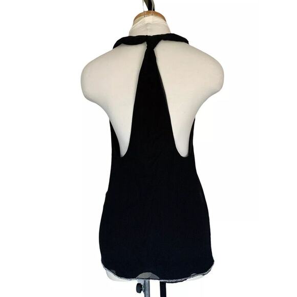 Single Brand Silk Embellished Beaded Sequin Sleeveless Racerback Top Lined Small - Picture 2 of 7